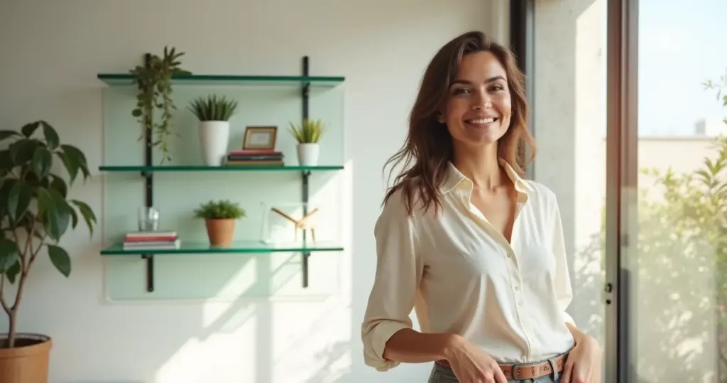 20+ Ideias Criativas Decoracao Escritorio Prateleira Vidro (Economiza 30%)