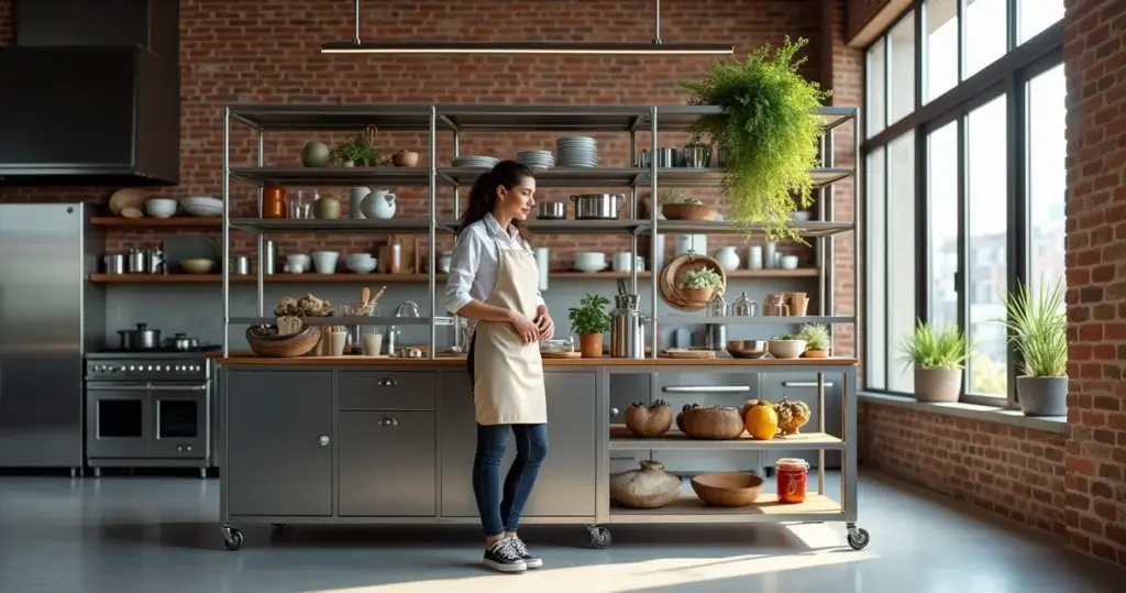 27 Ideias de Cozinha Industrial com Estante de Aço que Vão Revolucionar Seu Espaço