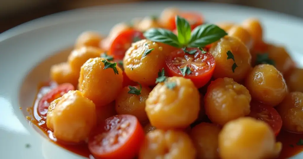 Jantar Vegetariano Incrível: Nhoque de Grão de Bico Surpreendente