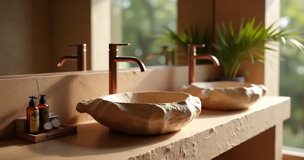 Lavabo com Cuba Esculpida: 7 ideias que transformam seu banheiro!