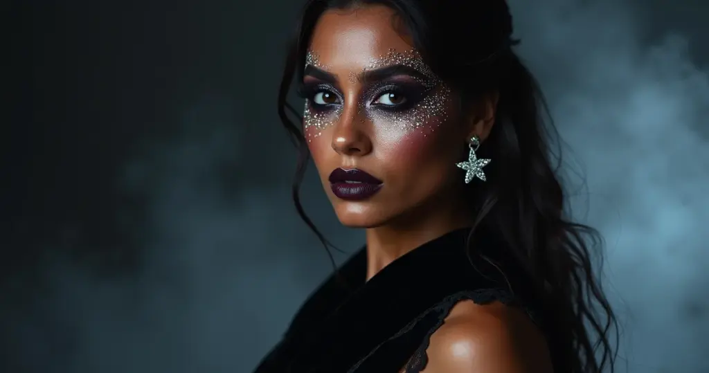 12 Ideias de Maquiagem Bruxa Mística com Strass que Vão Te Transformar