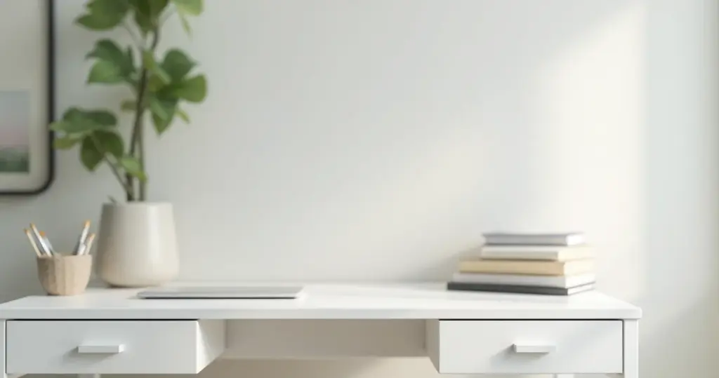 Mesa de Escritório Branca com Gavetas: Transforme seu Home Office!