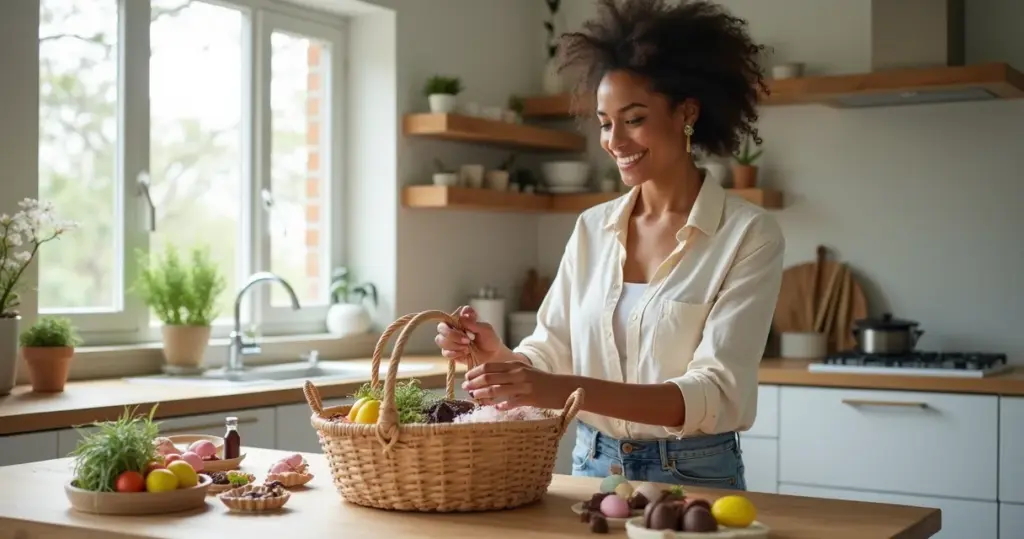 Quanto custa montar uma cesta de Páscoa simples? Economize até 50% Quanto custa montar uma cesta de Páscoa simples? Economize até 50%