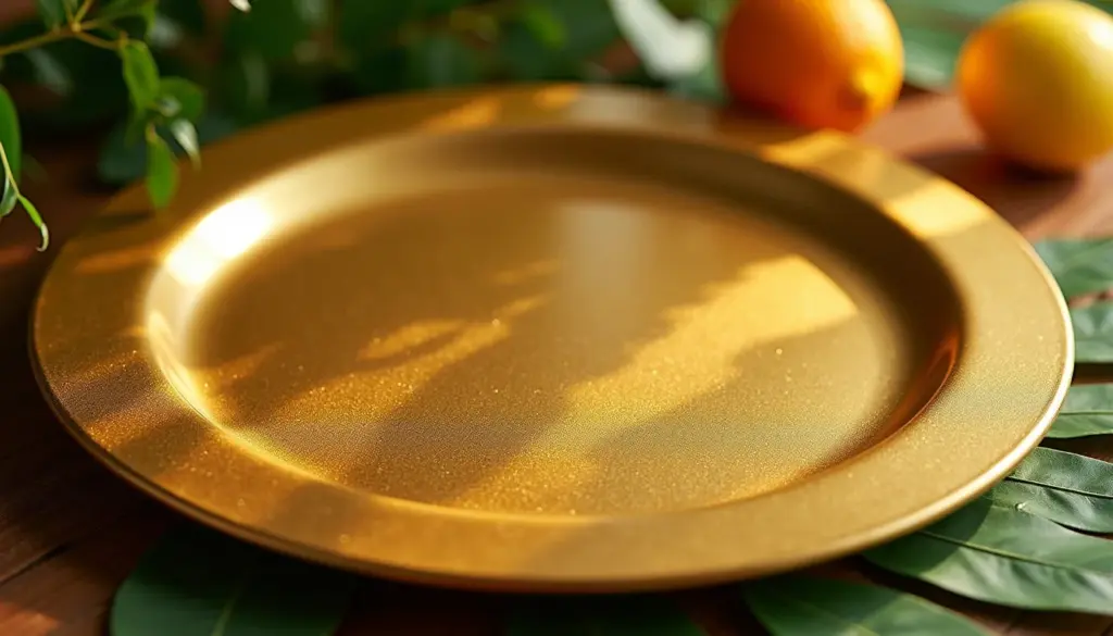 Sousplat Dourado: Transforme sua mesa com 7 ideias de luxo