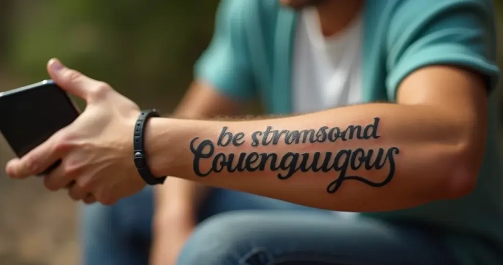 Tatuagem Seja Forte e Corajosa Significado: O Poder da Origem Bíblica