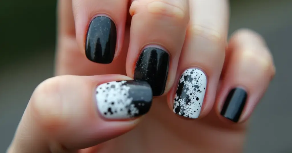 Unhas em Gel Preto e Branco: 5 Estilos Que Vão Te Surpreender!