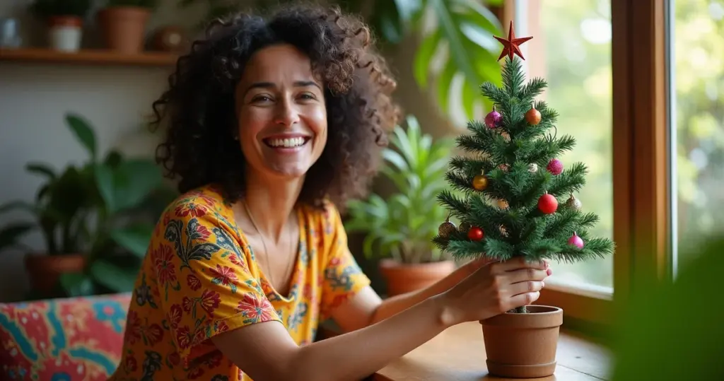 27 Ideias de Árvore Pequena de Natal que Cabem no Seu Cantinho