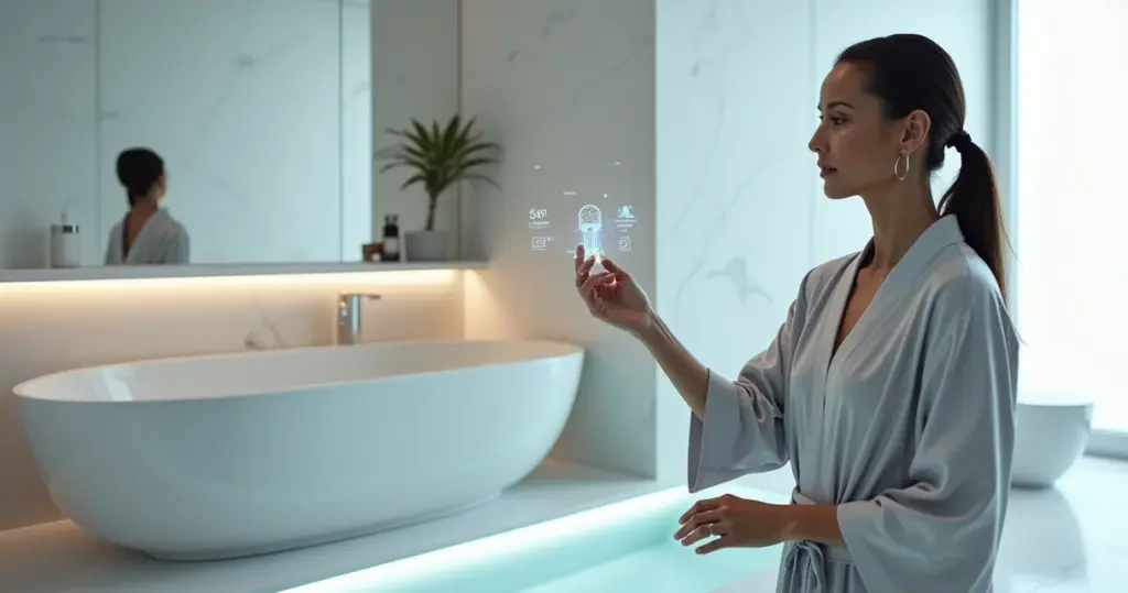 17 Ideias de Banheiro com Decoração Futurista que Simplificam Sua Vida 17 Ideias de Banheiro com Decoração Futurista que Simplificam Sua Vida