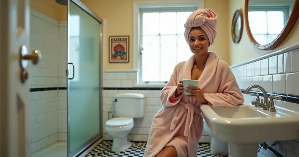 15 Ideias de Banheiro Retro com Piso Xadrez que Não Erram no Material