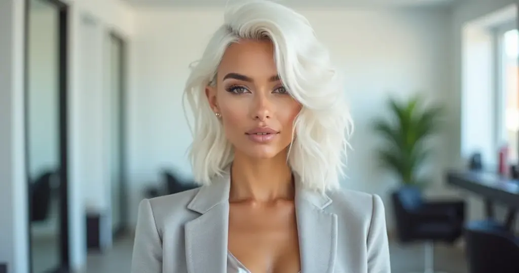 15 Ideias para um Cabelo Feminino Branco Platinado Sem Amarelado