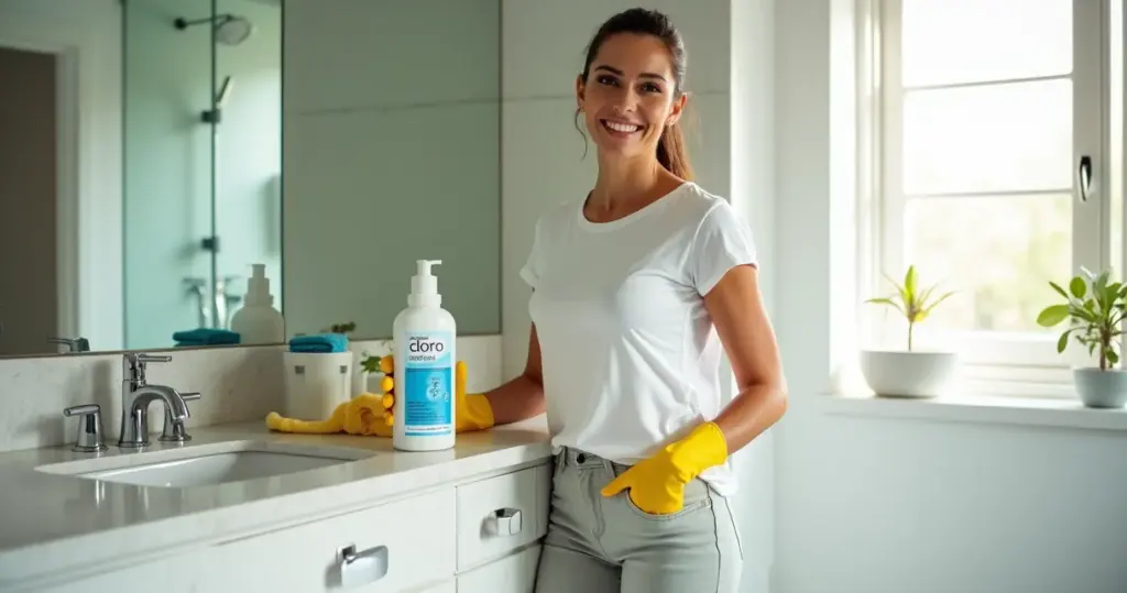 Cloro gel banheiro: limpeza profunda em 45 minutos sem sofrer