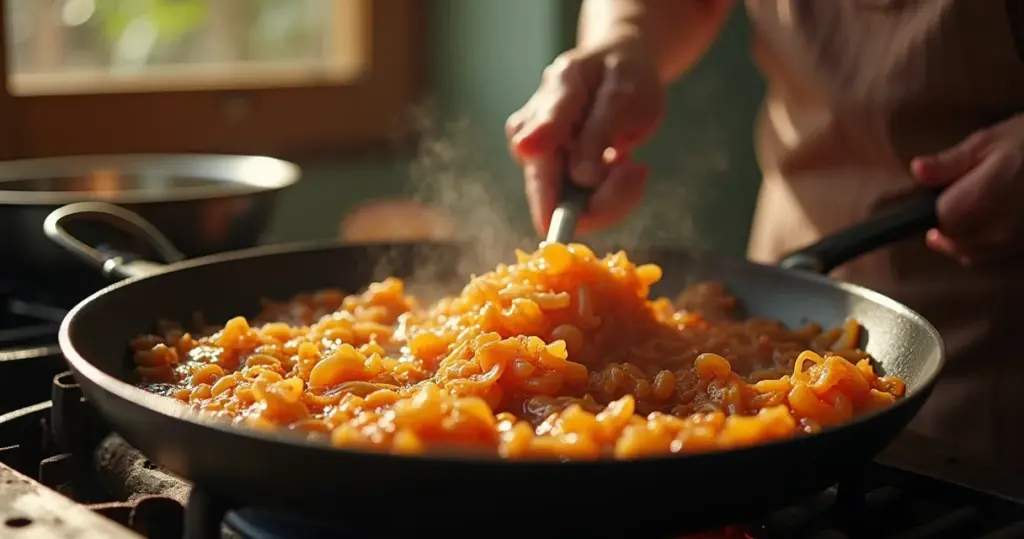 Como caramelizar cebola transforma seu arroz em prato de restaurante