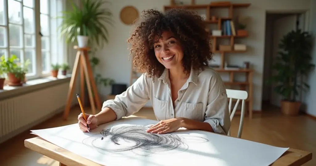 Como Desenhar Cabelo Cacheado Que Parece de Verdade (Técnica da Fita)