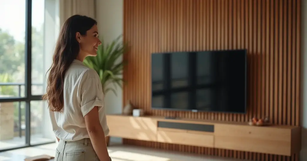 Como fazer um painel ripado de madeira para TV sem errar o acabamento