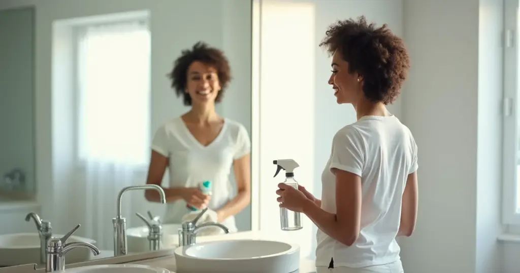 Como limpar espelho de banheiro muito sujo sem estragar o vidro