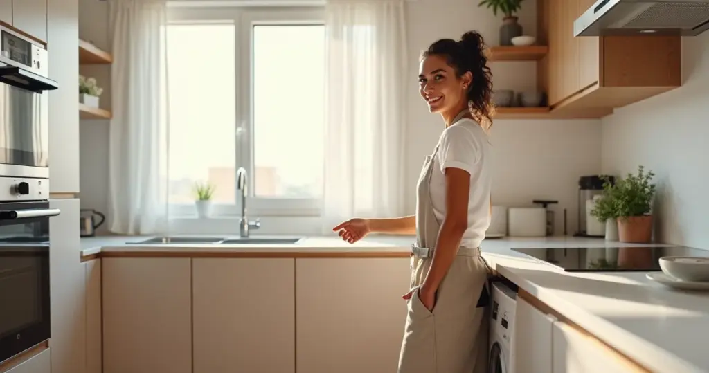 23 Ideias de Cozinha Planejada com Lavanderia Oculta para Apartamentos Pequenos