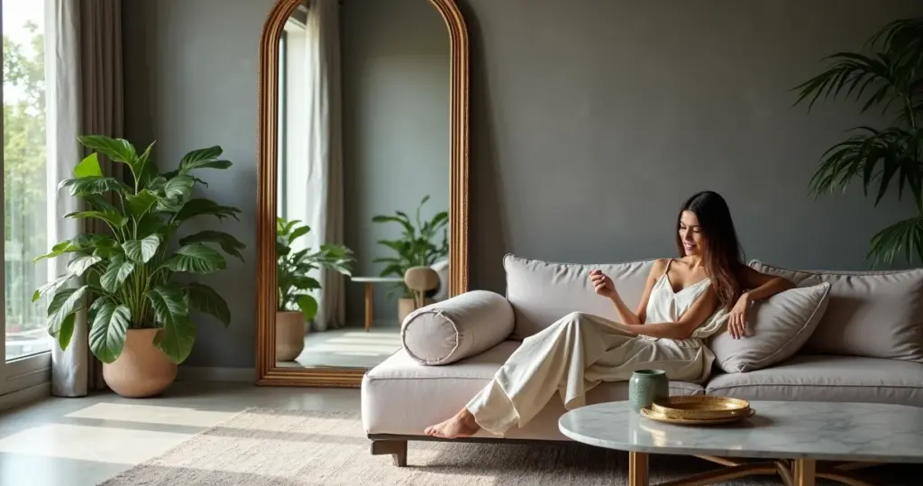 18 Ideias de Decoração de Sala com Espelho para Ampliar e Iluminar