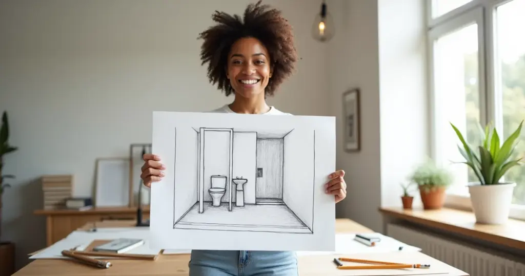 Desenho de banheiro em perspectiva para iniciantes: do zero ao projeto em 7 passos
