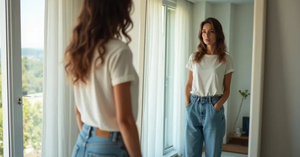 Erros comuns ao usar calça slouchy jeans que achatam sua silhueta (e como consertar)