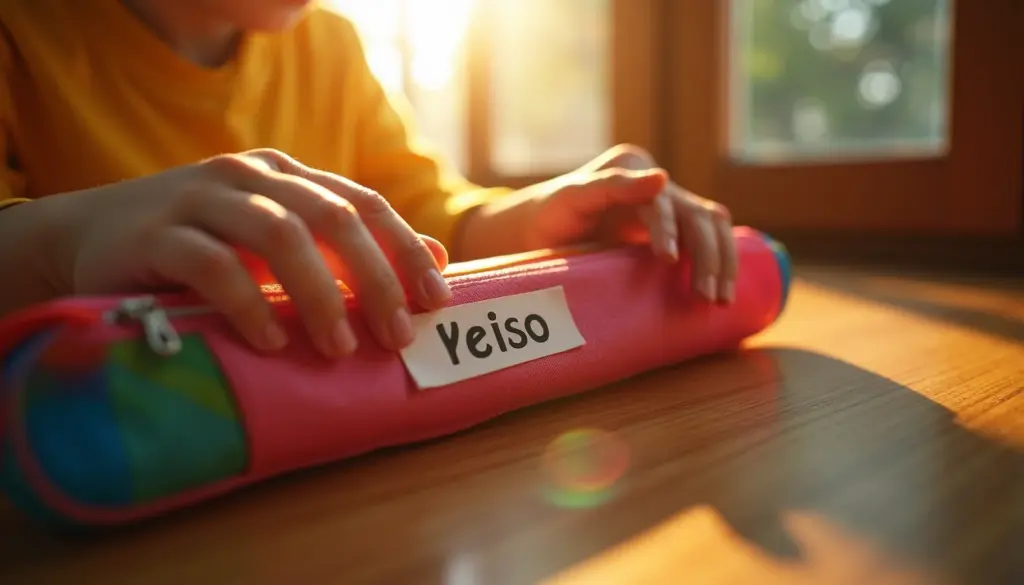 Etiqueta escolar personalizada que acaba com a perda de material