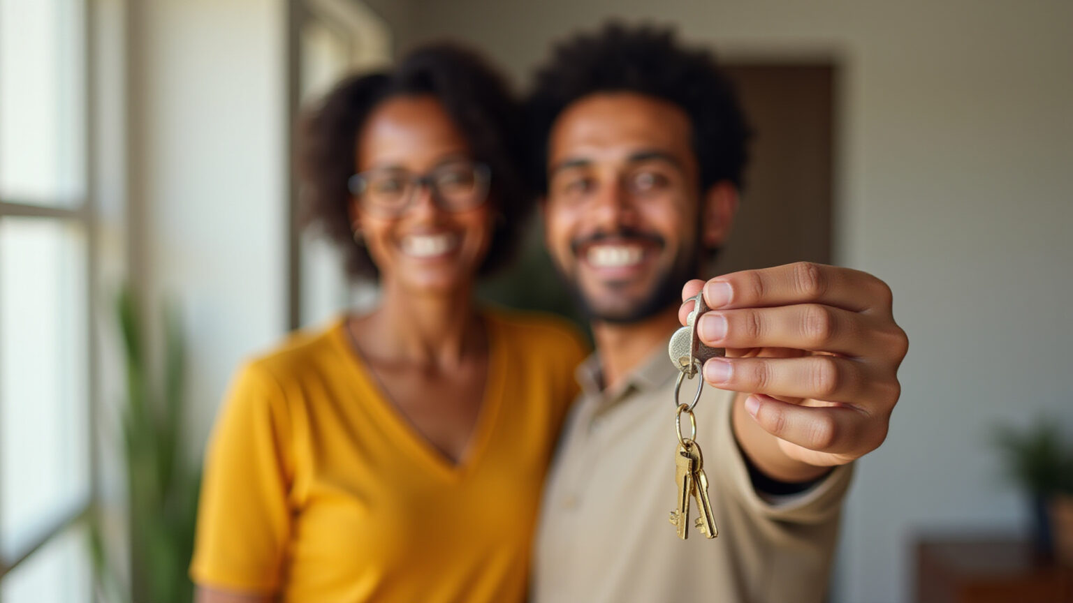 Erros ao financiar imóvel Minha Casa Minha Vida: resolva agora Casal brasileiro comemorando a conquista da casa própria pelo programa Minha Casa Minha Vida.