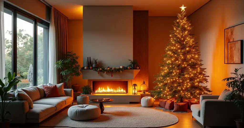 Pinheiro de Natal 2 metros: a altura que transforma sua sala sem sufocar