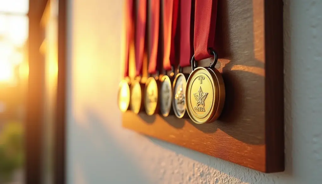 Quadro de medalhas que vira decoração e motivação em casa