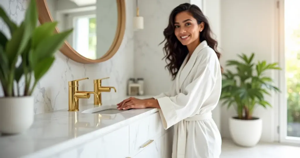 16 Ideias de Torneira Dourada para Banheiro que Valorizam Seu Imóvel 16 Ideias de Torneira Dourada para Banheiro que Valorizam Seu Imóvel