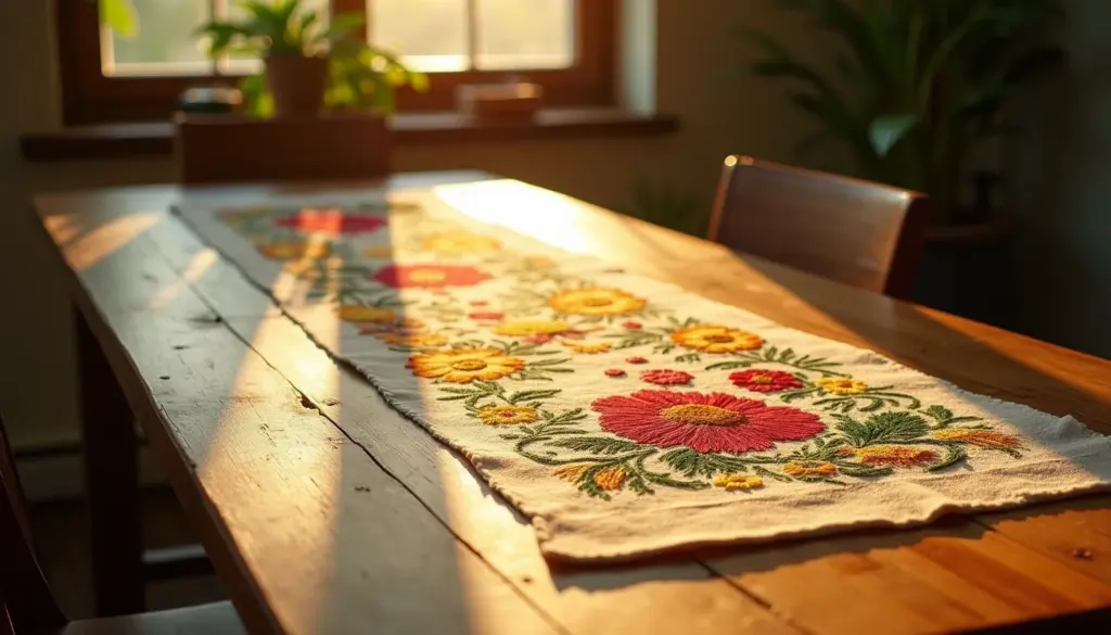 Caminho de Mesa Ponto Cruz: Ideias Lindas e Baratas para Sua Casa