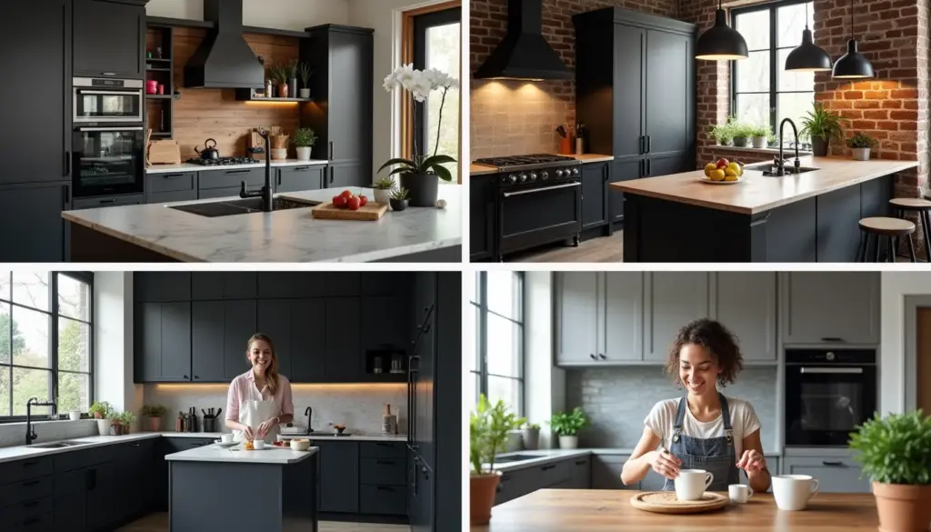 70 Ideias de Cozinha Cinza e Preta para se Inspirar e Decorar
