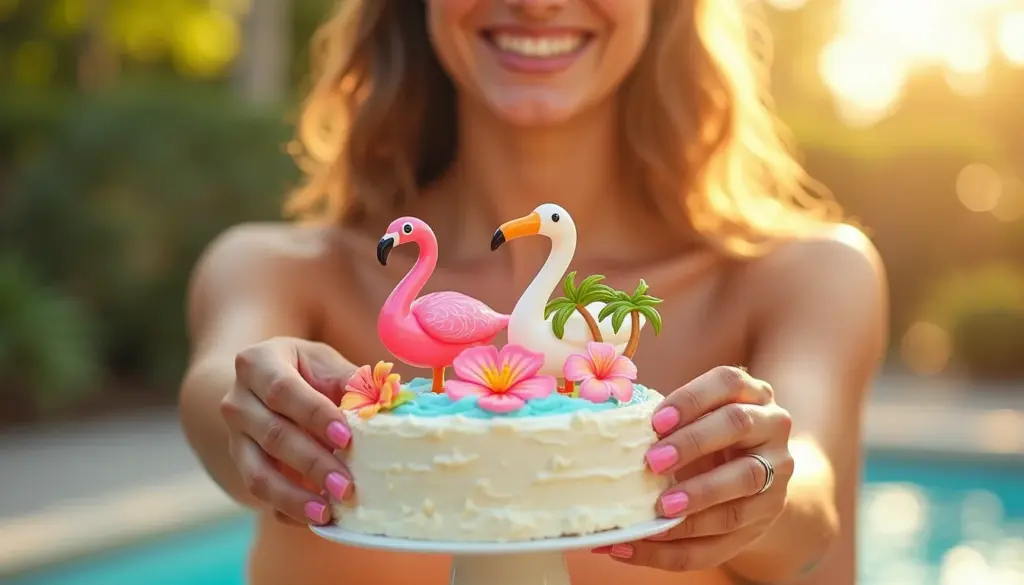 56 Ideias de Topo de Bolo Pool Party Feminino para Imprimir em Casa